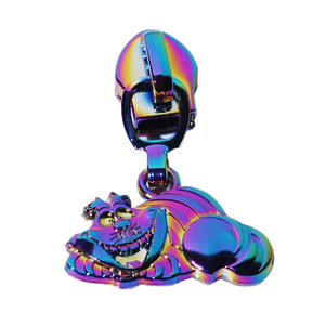 Wholesale Nickel-Free Auto Lock Cute Cartoon Design Puller Accessory rainbow Plated Bags logo Zipper Pulls Slider Tags for Shoes - Product Image 1