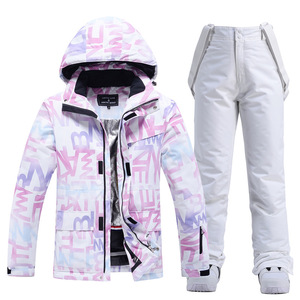 Traje de esquí de estilo libre para mujer, invierno, al aire libre, a prueba de viento, repelente al agua, cálido, grueso, Snowboard, chaqueta de esquí para nieve, Pantalones - Product Image 5