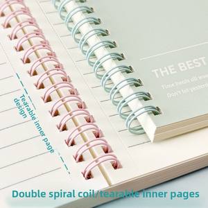 Diario personalizzato semplice colore freddo A5 grande capacità di esame in aula Record ufficio scuola Notebook con Logo per gli studenti - Product Image 6