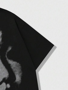 Men's portrait print <b>short</b>-<b>sleeved</b> T-shirts, spring/summer clothing factory, customization available.F10 - Product Image 5