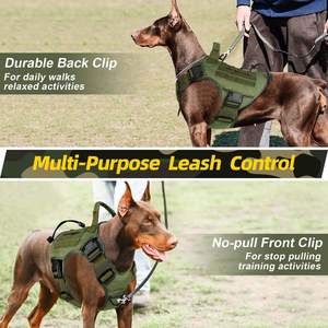 Pas de traction réglable harnais pour animaux de compagnie réfléchissant tactique chien vêtements vendeurs avec poignée tactique pour la marche randonnée formation - Product Image 5