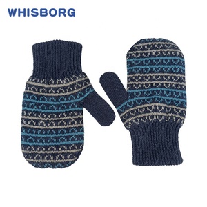Enfants Jacquard Gant Jersey Doublure Belle Coton Tricot Nouveau-Né Bébé <span class=keywords><strong>Ordinateur</strong></span> Snowboard Mitaines - Product Image 3