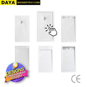 Receveur de <span class=keywords><strong>douche</strong></span> sur pied blanc de style italien Base de <span class=keywords><strong>douche</strong></span> découpable en pierre artificielle à surface mate - Product Image 6