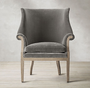New Design Home European Style Living Room Solid Oak Frame Fabric <strong>Wingback</strong> <strong>Arm</strong> <strong>Chair</strong> Accent <strong>Chair</strong> - Product Image 4
