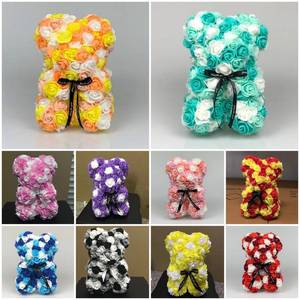 Venta al por mayor Día DE <span class=keywords><strong>LA</strong></span> <span class=keywords><strong>MADRE</strong></span> Día de San Valentín Rosa Regalo Oso rosa con caja 25cm PE Jabón Flor Oso de peluche Regalo para novia - Product Image 6