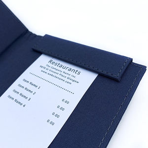 ที่ใส่ใบเสร็จแบบขายส่ง ผ้าสีกรมท่า สำหรับร้านอาหาร ที่ใส่ใบเสร็จแบบกำหนดเอง ที่ใส่ใบเสร็จ - Product Image 5