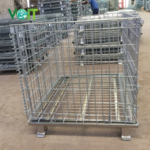 Nhiệm vụ nặng nề hàn thép vận chuyển kho gấp dây lưới Pallet lưu trữ lồng - Product Image 2