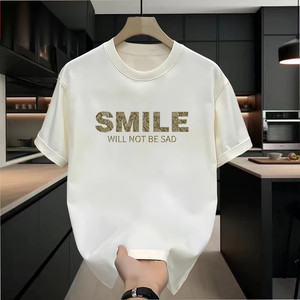 T-<span class=keywords><strong>shirt</strong></span> décontracté pour homme tendance 2026, impression de haute qualité, coton pur, doux pour la peau, confortable - Product Image 2