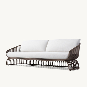ชุดเฟอร์นิเจอร์หวายถักโครงโลหะสำหรับกลางแจ้ง ระเบียงเดี่ยว และชุดสวน - Product Image 5