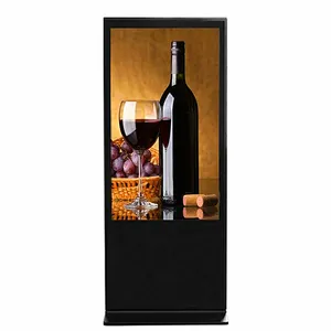 Fabrieksleverancier 55 Inch Indoor Raam Reclame Kiosk Touch Floor Staande Lcd Digitale Bewegwijzering