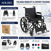 Fauteuil roulant manuel pliable, cadre en acier, ultraléger, respirant, pour hôpital, soins à domicile et centre de réadaptation
