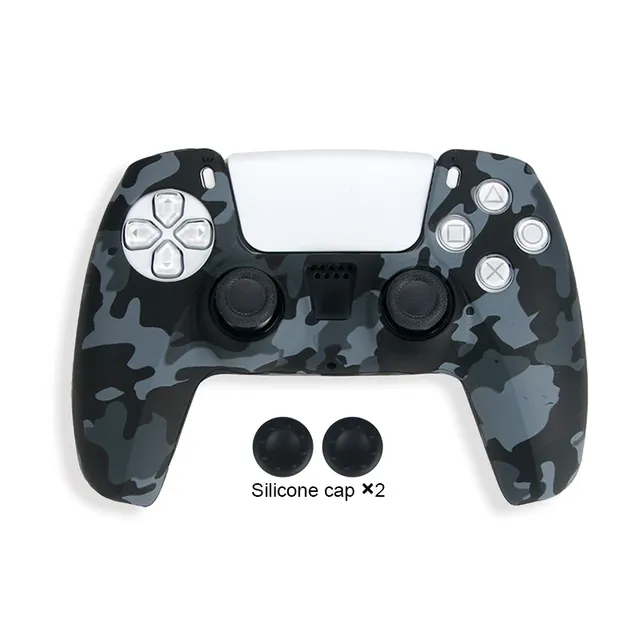 For Data Frog Protective Anti-Slip Silicone Case for PS5 Controller Gamepad Accessories Protection Cover Skin
