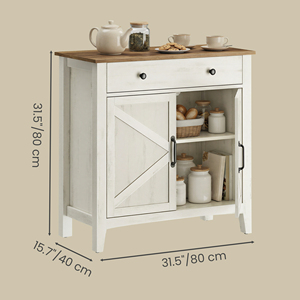 Mueble <span class=keywords><strong>de</strong></span> Barra para Café <span class=keywords><strong>de</strong></span> la Colección LIRY <span class=keywords><strong>de</strong></span> <span class=keywords><strong>VASAGLE</strong></span> con un Cajón, Estante Ajustable, <span class=keywords><strong>Almacenamiento</strong></span> Lateral con Orificio para Cables, Mueble Buffet - Product Image 2