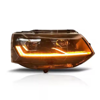 Phares à LED Volkswagen Multivan T5 Transporter, Style T6, pour Modèles 2012-2015, 12V 6000K Température de Couleur