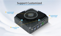 Mini PC Industrial Barebones, Dispositivo de Firewall DDR4, Servidor de Aleación de Aluminio, Tarjeta de Red PCIe, Sin Ventilador, 4 LAN, Doble Núcleo I3/i5/i7