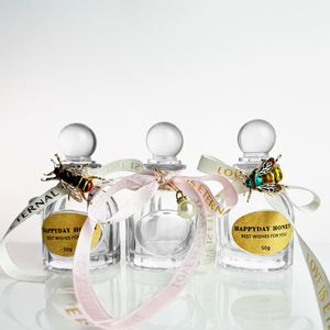 Botella <span class=keywords><strong>de</strong></span> Vidrio Transparente Redonda <span class=keywords><strong>de</strong></span> 50g <span class=keywords><strong>para</strong></span> Miel, Envase <span class=keywords><strong>de</strong></span> Vidrio <span class=keywords><strong>para</strong></span> <span class=keywords><strong>Vino</strong></span>, Difusor <span class=keywords><strong>de</strong></span> Aceite <span class=keywords><strong>de</strong></span> Perfume <span class=keywords><strong>de</strong></span> 50ml con Tapa <span class=keywords><strong>para</strong></span> <span class=keywords><strong>Regalo</strong></span> <span class=keywords><strong>de</strong></span> <span class=keywords><strong>Boda</strong></span> - Product Image 5