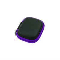 Petit étui rigide rond en EVA personnalisé avec fermeture à glissière pour un transport pratique sac et étui de rangement pour écouteurs