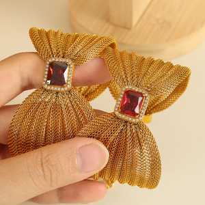 Bracelet nœud papillon en alliage de zinc avec incrustation de pierres, bijoux de fête pour femme - Product Image 2