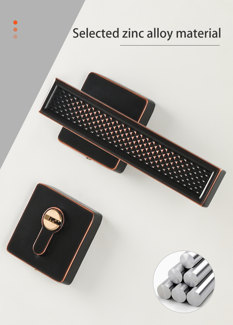 Modern European Design Hotel Bedroom Sliding Door Hardware Lever Handle Locks