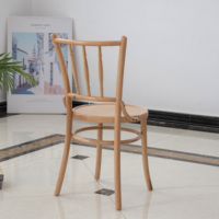 Vente en gros de chaises de bistrot en bois antique milieu du siècle français chaise de style Thonet restaurant chaises de salle à manger en bois courbé
