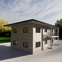 Mini-villa de luxe moderne de 16 pieds, maisonnette préfabriquée en acier léger personnalisée et élégante, kit de maisonnette compacte, appartement panoramique, hôtel