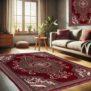 Chenille tapis de sol 5x7 pieds géométrique Designer Dari pour chambre salon et hall taille 150x210 cm - Product Image 6