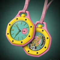 Montre de poche mécanique transfrontalière la plus vendue, mouvement à double plateau, boîtier en céramique, bracelet en résine, modèle co-marqué WQ AP pour homme