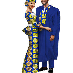 Service personnalisé vêtements africains hommes <span class=keywords><strong>Agbada</strong></span> 3 pièces ensemble chemise pantalon avec broderie vêtements Dashiki - Product Image 3