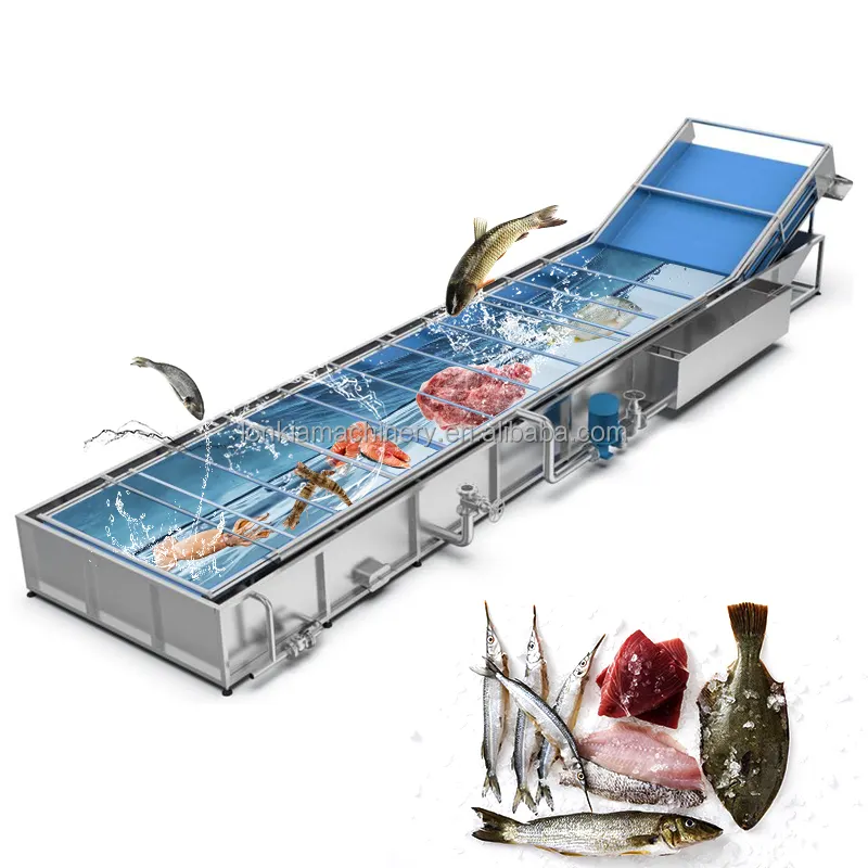 LONKIA en çok satan su kabarcık konveyör tipi dondurulmuş balık/karides/deniz çözülme makinesi