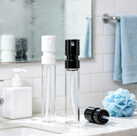 Atomiseur de parfum de voyage portable de style français, flacon d'échantillon/bouteille de transfert en verre borosilicate transparent.