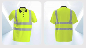 100% Polyester Mesh Summer Long Sleeve Road Administration Work <b>Polo</b> T-<b>Shirts</b> Hi <b>Vis</b> Safety <b>Shirt</b> with Customizable Logo - Product Image 5