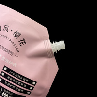 Pochettes biodégradables personnalisés pour boisson de jus de 1oz support d'emballage de boisson alimentaire liquide à eau claire pochette avec bec verseur sac lotion en mylar