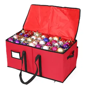 صناديق لتنظيم أعياد الميلاد بسعة مخصصة مع إغلاق بسحاب لتزيين الألعاب في الأعياد حقائب هدايا حقائب أمتعة كبيرة