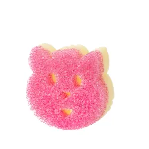 Best-selling Multipurpose Cleaning Sponge Kitten Multifunctional Cute Power Scouring Dishwasher Sponge For Kitchen