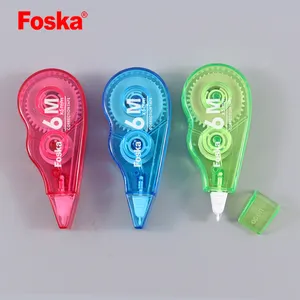 Foska เครื่องเขียน5เมตรนักเรียนพลาสติกเทปแก้ไขโรงเรียนสำหรับสำนักงานซัพพลาย