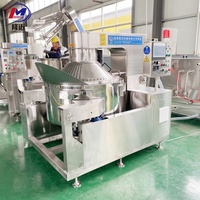 Grande machine à pop-corn industrielle Machine commerciale à pop-corn sucré au caramel au gaz Ligne de production de pop-corn entièrement automatique
