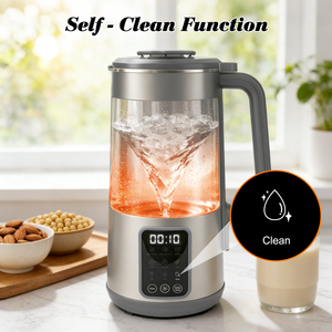 Máquina multifunción para hacer leche de almendras de 1,2 L sin filtro, máquina de granos de pasta de almendras, licuadora de acero inoxidable, procesador de alimentos eléctrico - Product Image 6