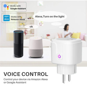 Prise intelligente Tuya Wifi Eu, contrôle vocal sans fil, fonctionne avec Google Alexa, prise d'alimentation intelligente pour maison intelligente - Product Image 3