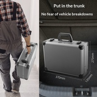 Ensemble d'outils en acier au chrome-vanadium de 105 pièces, coffret en aluminium, réparation automobile et domestique, comprend des douilles, des clés à cliquet, des pinces, des clés hexagonales