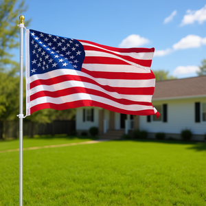 Mât de drapeau de 10 pieds 22FLP020-10FT-09 en métal et acrylique, durable, pour usage extérieur - Product Image 2