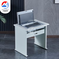 Bureau d'ordinateur moderne en métal à plateau rabattable Zoyue Bower BF-FZ063, couleur personnalisée, pour école, salle de classe, bureau, chambre, hôtel, laboratoire