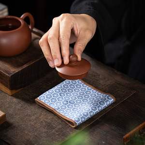 Chinese Retro Floral <b>Tea</b> Towel Square Reusable <b>Tea</b> Mat For Afternoon <b>Tea</b> Kung Fu <b>Tea</b> <b>Set</b> Accessories - Product Image 2