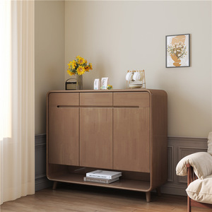 Shoe <b>Cabinet</b> Solid Wood Large Capacity Storage Entryway Foyer <b>Cabinet</b> Double Door Home Use Durable - Product Image 2