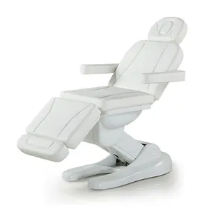 Reclining 4 Motor Salon Beauty Adjustable Height Hydraulic Portable Cheap Best Electric Treatment Massage Facial Bed Derma Chair