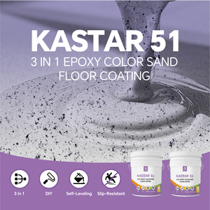 Sơn phủ lỏng Epoxy hai thành phần KASTAR 51 AB 3 trong 1, màu cát, chống thấm, sử dụng cọ quét - Product Image 2