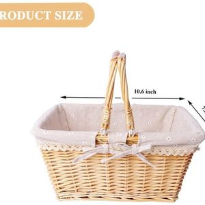 Panier en rotin avec couvercle en osier de <span class=keywords><strong>Chine</strong></span>, idéal pour le pique-nique, en forme de maison, avec des tasses, ensembles cercueil - Product Image 4