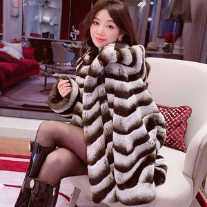 <span class=keywords><strong>Chinchilla</strong></span> Design Luxury Fur Coat pantuflas <span class=keywords><strong>Precio</strong></span> Eco Rabbit Fur Coat <span class=keywords><strong>Precio</strong></span> para comodidad de un día - Product Image 3