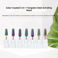 Nouvelle lime à ongles en alliage du Zhejiang, à rainure droite, dentée, double face, pour l'élimination des cuticules, multifonctionnelle 5-en-1, pour le marché international