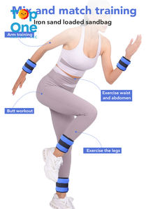 Top One Adjustable Gym Exercise Fitness Wrist Iron SandBag Ankle <b>Weights</b> Bearing <b>Bracelet</b> - Product Image 2