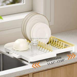 ที่คว่ำจานแบบยืดหดได้ 3-in-1 WIREKING สำหรับวางเหนืออ่างล้าง<span class=keywords><strong>จาน</strong></span> ชั้นวางจานบนเคาน์เตอร์ครัว ที่จัดระเบียบจาน - Product Image 1